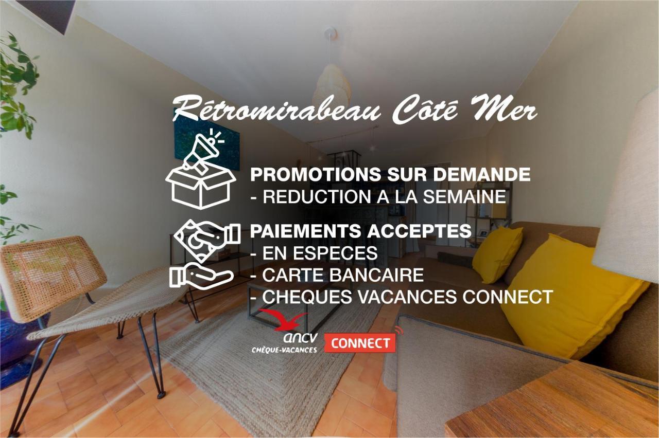 Retromirabeau "Cote Mer" - 29M2 - Lumineux - Terrasse Loggia - Vue Marina - Parking Securise - 2 A 3 Pers - Emplacement Top - Cheques Vacances Connect Gruissan Eksteriør bilde